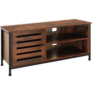 tectake 404714 televizní stolek galway 110x41,5x50,5cm - Industriální dřevo tmavé, rustikální - Industriální dřevo tmavé