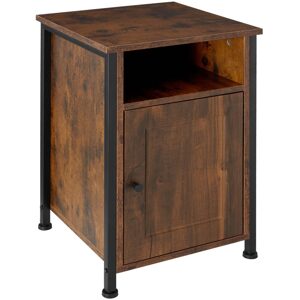 tectake 404722 noční stolek blackburn 40x42x60,5cm - Industriální dřevo tmavé, rustikální - Industriální dřevo tmavé