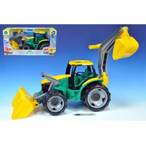 Lena Traktor se lžící a bagrem plast zeleno-žlutý 65cm v krabici od 3 let