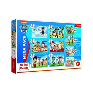 Trefl Puzzle Paw Patrol Tlapková Patrola 10v1 Spolehlivý tým v krabici 40x27x6cm