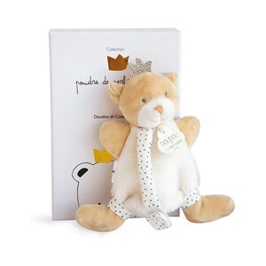 Doudou et Compagnie Paris Doudou Hračka s úchytem na dudlík medvídek král 15 cm