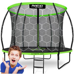 Neo-Sport Zahradní profilovaná trampolína 8stop/252cm s vnitřní sítí Neo-Sport