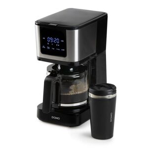 DOMO Překapávač na kávu 2v1 s termohrnkem - DOMO DO733K, Objem konvice: 1,25 l, Objem hrnku: 400 ml
