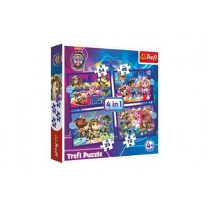 Trefl Puzzle 4v1 The Mighty Movie 2023 Paw Patrol/Tlapková Patrola v krabici 28x28x6cm