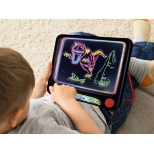 Svítící grafický tablet pro děti se 3 fixy - neon