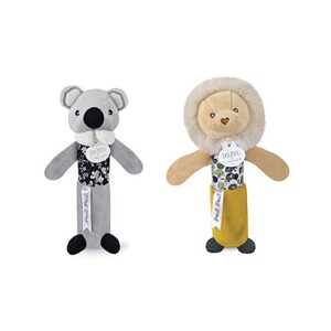 Doudou et Compagnie Paris Doudou Chrastítko pískací 17 cm 1 ks lev