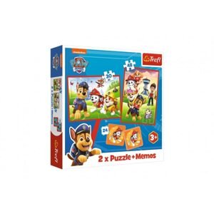 Trefl Puzzle 2v1 + pexeso Psí tým Tlapková patrola/Paw Patrol 27,5x20,5cm v krabici 28x28x6cm