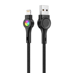 Vipfan Kabel USB-Lightning Vipfan Colorful X08, 3A, 1,2 m (černý)