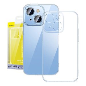 Baseus Crystal Transparent Case a sada tvrzeného skla pro iPhone 14 Plus