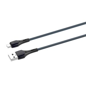 LDNIO LS521 1m kabel USB - Micro USB (šedomodrý)