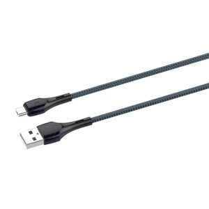 LDNIO LS522 2m kabel USB - Micro USB (šedomodrý)