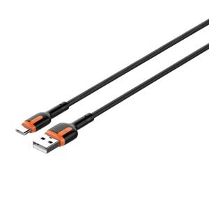 LDNIO LS532, USB - USB-C 2m kabel (šedo-oranžový)