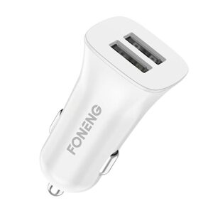 Foneng Nabíječka do auta s duálním USB Foneng C07 2,4 A (bílá)