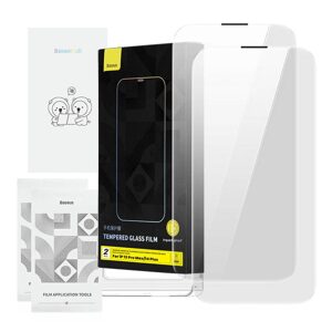 Baseus Tvrzené sklo Corning Baseus pro iPhone 13 Pro Max/14 Plus se zabudovaným prachovým filtrem