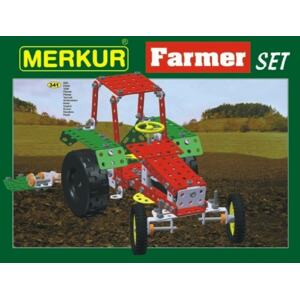 Merkur Toys Stavebnice MERKUR Farmer Set 20 modelů 341ks v krabici 36x27x5,5cm