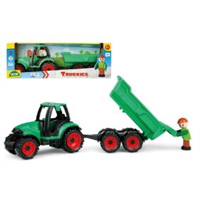 Lena Auto Truckies traktor s vlečkou plast 32cm v krabici 24m+