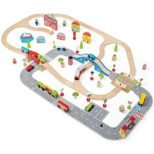 Bigjigs Rail Vláčkodráha a autodráha