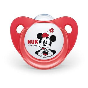 NUK Dudlík silikonový Mickey V2 (6-18m) červená