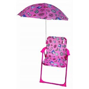 bHome Dětská campingová židlička Jednorožec růžový
