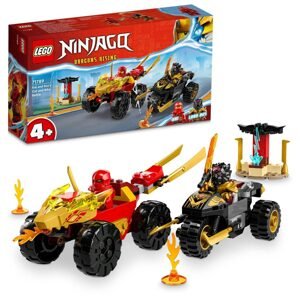 Lego Kai a Ras v duelu auta s motorkou