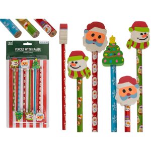 Vánoční tužky s gumou, 15 x 26 x 1.5cm