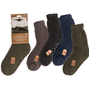 Pánské ponožky Comfort, Uni, velikost: 42-46, 143 g, 100% Polyakryl, 4 různé barvy (černá, světle šedá, námořnická, olivově zelená), s hlavičkovou kartou, v polybagu