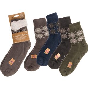 Pánské ponožky Comfort, skotské, velikost 42-46, 145 g, 100% Polyakryl, 4 barvy (černá, světle šedá, námořní modrá, olivově zelená), s hlavičkovou kartou, v polybagu.