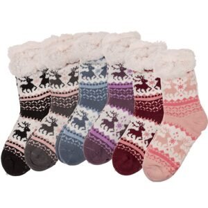 Pohodlné ženské ponožky, Polibek sobů, univerzální velikost, 140 g, 100% Polyakryl, 6 barev, s hlavičkovou kartou