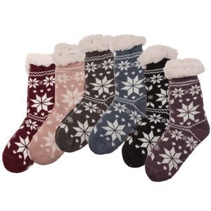 Ponožky pro ženy, Velký Ledový Květ, univerzální velikost, 140 g, 100% polyakryl, 6 barev se štítkem