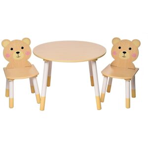 bHome Dětský stůl s židlemi Méďa