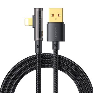 Mcdodo Kabel USB na Lightning s hranolem 90 stupňů Mcdodo CA-3511, 1,8 m (černý)