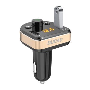 Dudao Nabíječka do auta Dudao R2Pro, 3 v 1, 2x USB, vysílač FM Bluetooth (černá)