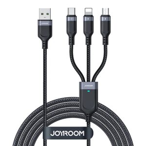 Joyroom Kabel USB Multi-Use Joyroom S-1T3018A18 3w1 / 3,5A / 1,2m (černý)