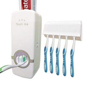 Verk Group Dispenzér na zubní pastu a držák kartáčků - bílý