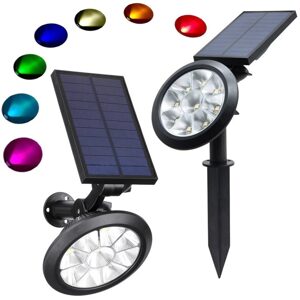 Verk Group Solární zahradní lampa s LED RGBW, bílá, 42 cm