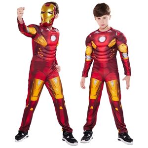 bHome Dětský kostým Svalnatý Iron man s maskou 122-134 L