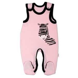 Baby Nellys Kojenecké bavlněné dupačky Baby Nellys, Zebra - růžové, vel. 56 - 56 (1-2m)