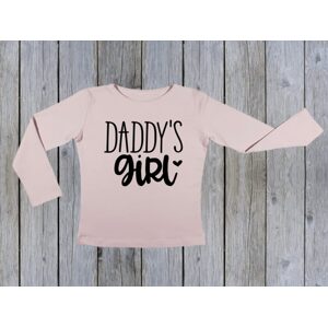 KIDSBEE Dívčí bavlněné tričko Daddy´s Girl - růžové, vel. 122