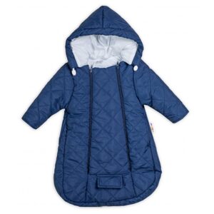 Baby Nellys Kombinézka s kapucí do autosedačky, kočárku Lux Baby Nellys ®prošívaná - granát - 62 (2-3m)