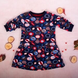 K-Baby Dívčí bavlněné šaty, Ovoce - granátové, vel. 80 - 86 (12-18m)