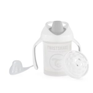 Twistshake Nekapající hrneček Twistshake se sítkem, 4m+, 230ml, bílý