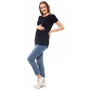Be MaaMaa Těhotenské triko, kr. rukáv - černé, vel. XXL/XXXL - XXL/XXXL