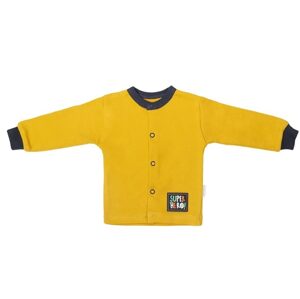 Mamatti Novorozenecká bavlněná košilka, kabátek, Hero - hořčicová, vel. 74 - 74 (6-9m)