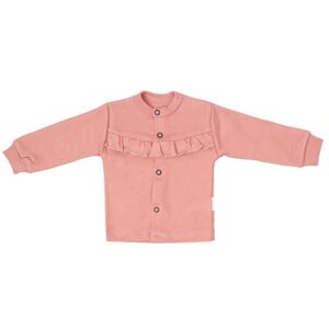 Mamatti Novorozenecká bavlněná košilka, kabátek, New minnie - pudrová - 68 (3-6m)