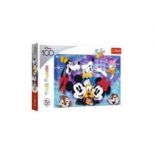 Trefl Puzzle Ve světě Disney je zábava 100 dílků 41x27,5cm v krabici 29x20x4cm