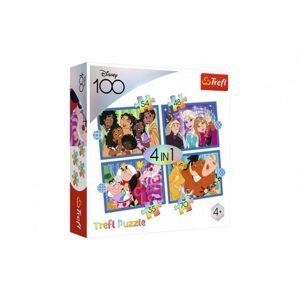 Trefl Puzzle 4v1 Šťastný svět Disney 28,5x20,5cm v krabici 28x28x6cm