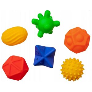 Hencz Toys Edukační, senzorické barevné míčky/ježečci Hencz Toys, 6ks v krabičce