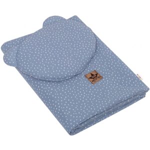 Baby Nellys Mušelinová sada DOTS Teddy 30x35cm, 70x100cm, 2D, Baby Nellys, jeans