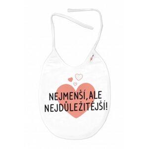 Baby Nellys Nepromokavý bryndáček, 24 x 27 cm - Nejmenší, ale nejdůležitější! Baby Nellys - bílý