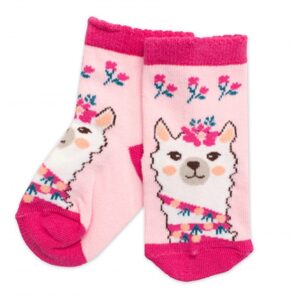 BN Dětské bavlněné ponožky Lama - růžové